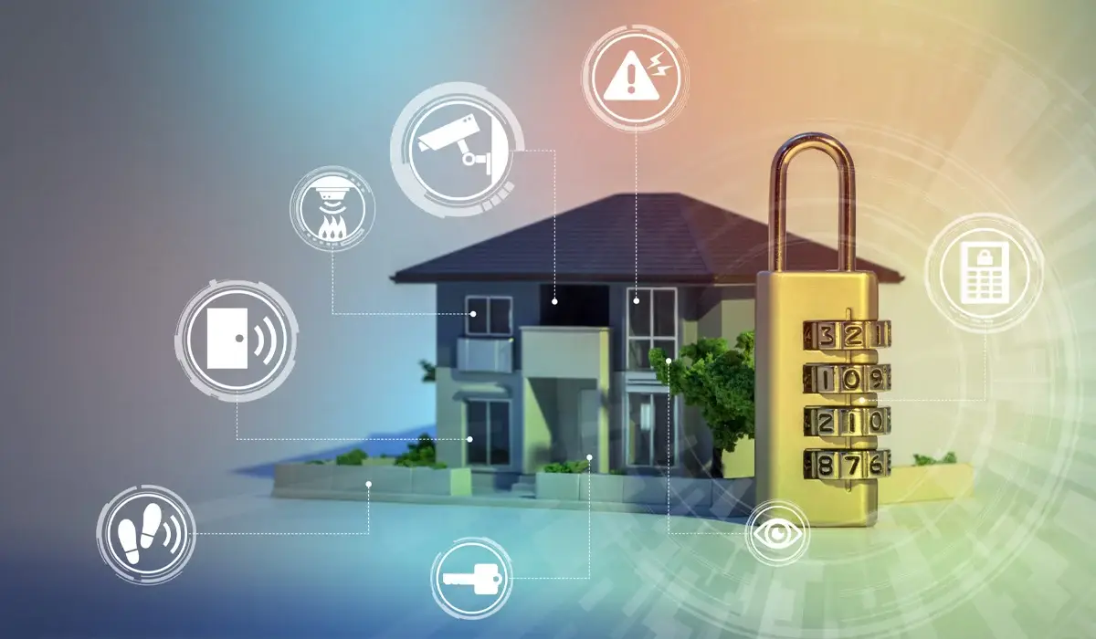 Smart home security system sensors alarm