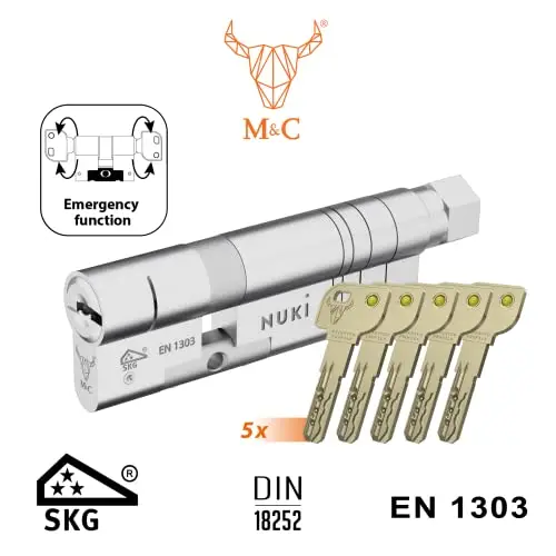 Nuki cylinder with emergency function for smart lock