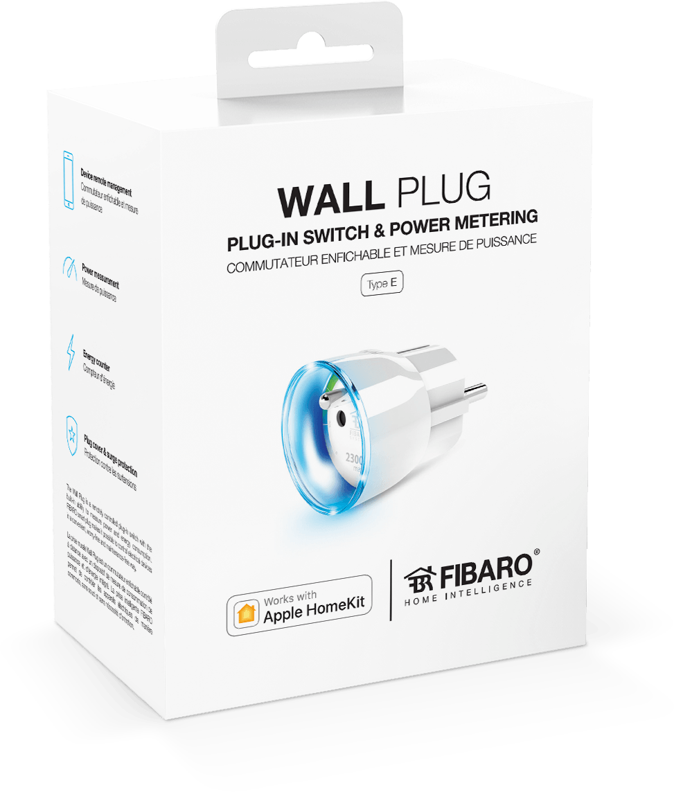 Z-Wave smart wall plug energy monitoring socket